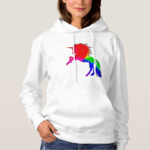 Stolzes Einhorn des farbenfrohen Bleiglasdesigns