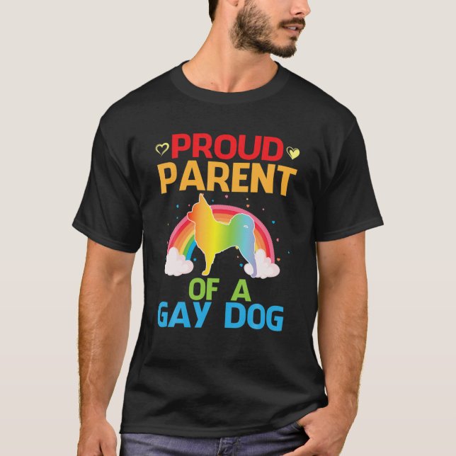 Stolzes Eltern eines homosexuellen Chihuahua-Hunde T-Shirt (Vorderseite)
