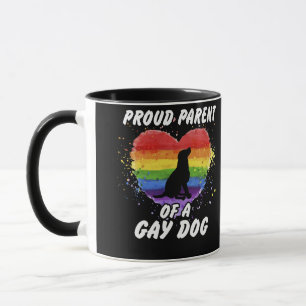 Stolzes Eltern eines schwulen Hundes LGBT-Stolzes Tasse