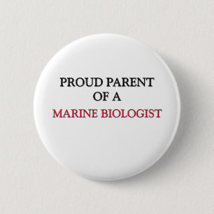 Stolzes Elternteil eines MARINEbiologen Button