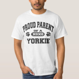 Stolzes Elternteil eines Yorkie Hundeliebhaber-T - T-Shirt