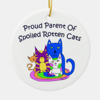 Stolzes Elternteil Spolied fauler Katzen