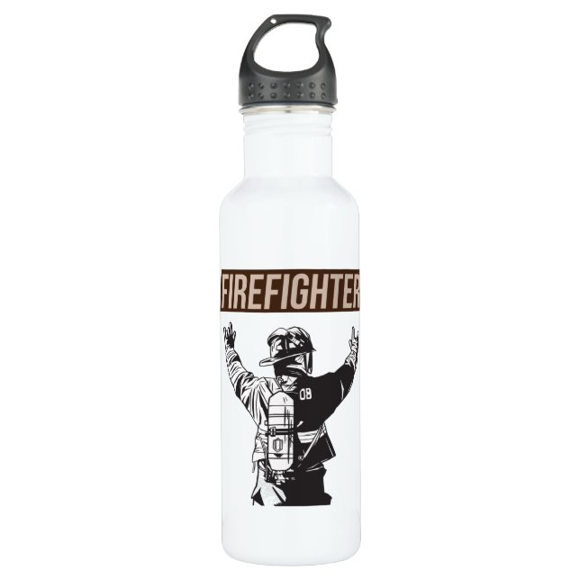 Stolzes Feuerwehrschiff Edelstahlflasche (Vorderseite)