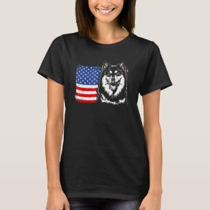 Stolzes finnisches Lapphund American Flag Patrioti T-Shirt