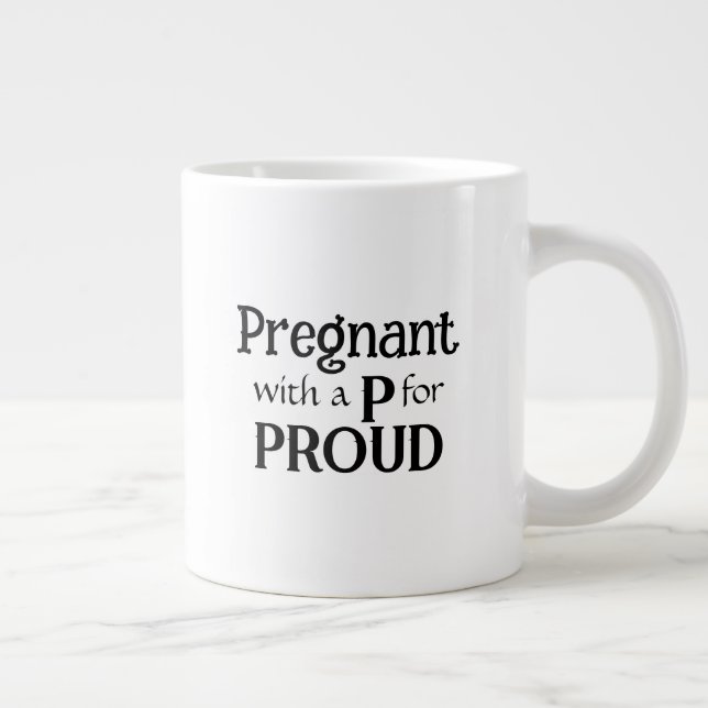 Stolzes Geschenk für eine neue schwangere Mutter Jumbo-Tasse (Rechts)