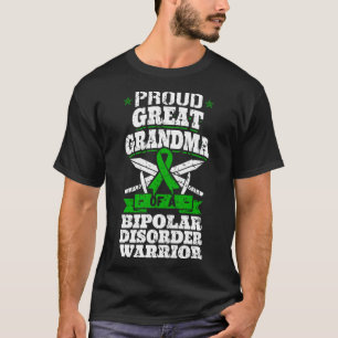 Stolzes großes Oma eines Kriegers gegen die bipola T-Shirt