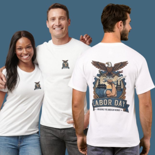 Stolzes Labor Day Amerikanisches Arbeiter Adler-Sh T-Shirt (Von Creator hochgeladen)
