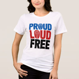 Stolzes Lautes Freies Patriotisches USA-Shirt Tri-Blend Shirt