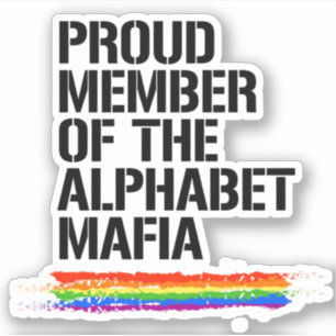 Stolzes Mitglied der Alphabet-Mafia Aufkleber