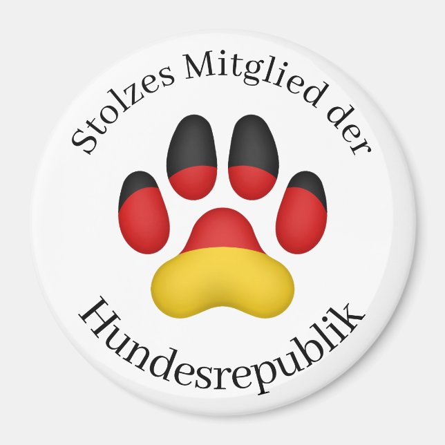 Stolzes Mitglied der Hundesrepublik German Dog Magnet (Vorne)