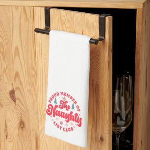 Stolzes Mitglied des Naughty List Club Weihnachten Geschirrtuch