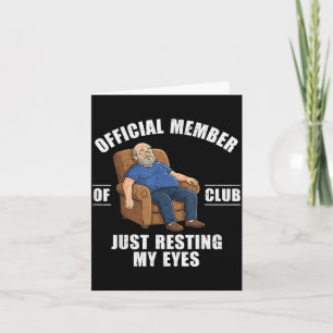 Stolzes Mitglied des Resting Eyes Club Dad Vaterta Karte