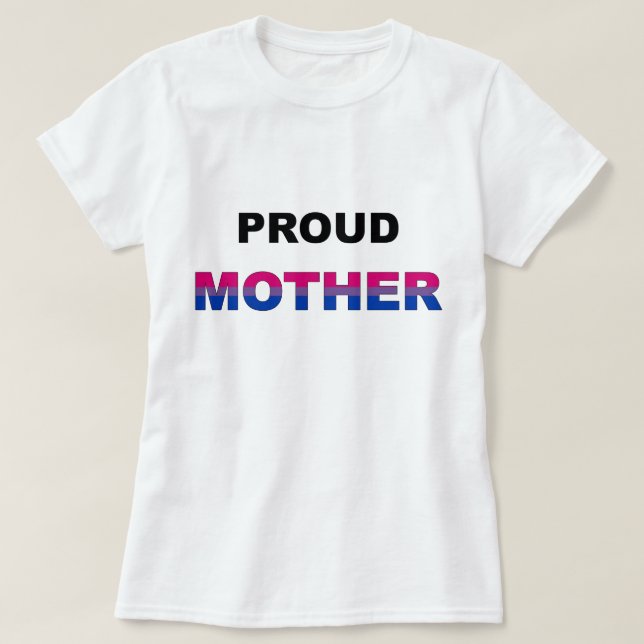 Stolzes Mutter-Bi LGBT T-Shirt (Design vorne)