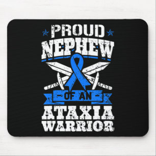 Stolzes Nephew eines Ataxia Kriegers blaues Bewuss Mousepad