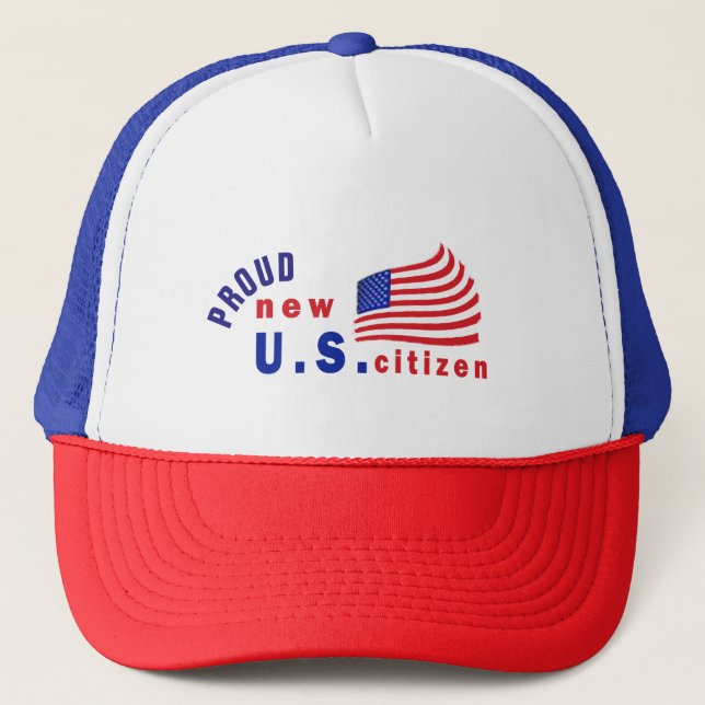 Stolzes neues amerikanisches T-Shirt, neue US-Bürg Truckerkappe (Vorderseite)