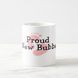 Stolzes neues Bubbe-Baby-Mädchen-Fußabdrücke Kaffeetasse