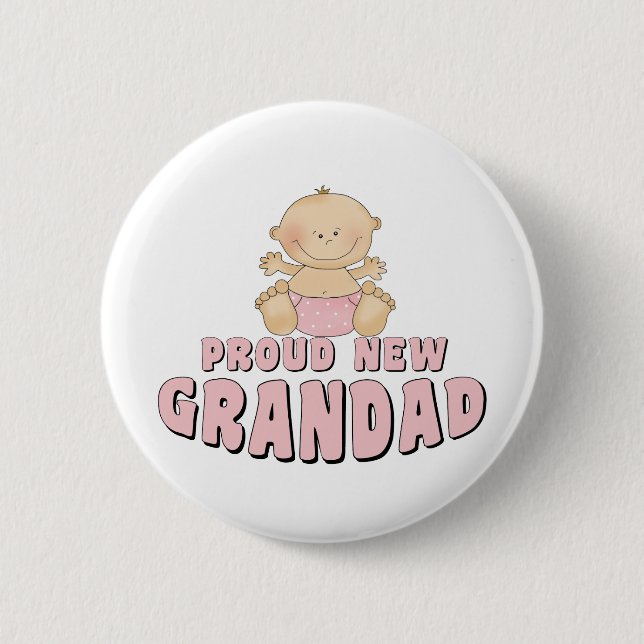 STOLZES NEUES    Grandad-Mädchen Button (Vorderseite)