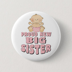 Stolzes neues große Schwester-Mädchen Button