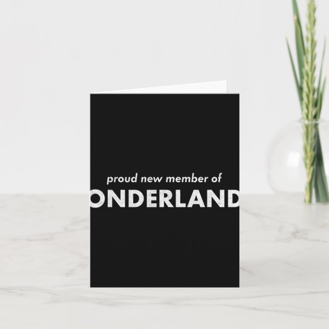Stolzes neues Mitglied von Onederland Gewichtsverl Karte (Vorderseite)