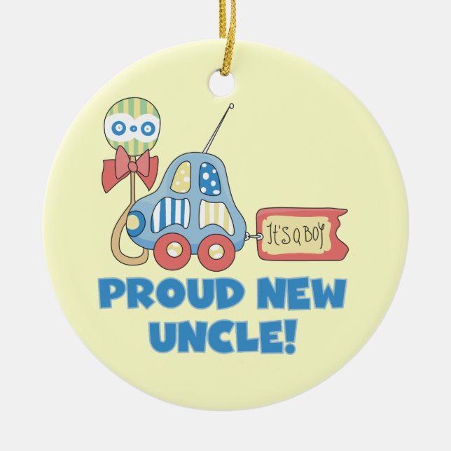 Stolzes neues Onkel Auto Es ist ein Junge Geschenk Keramikornament (Vorne)