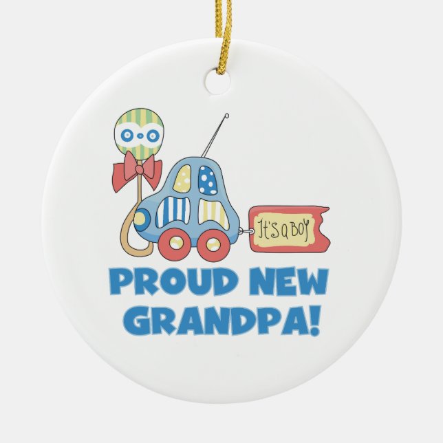 Stolzes neues Opa Car Es ist ein Boy Geschenk Keramik Ornament (Vorne)