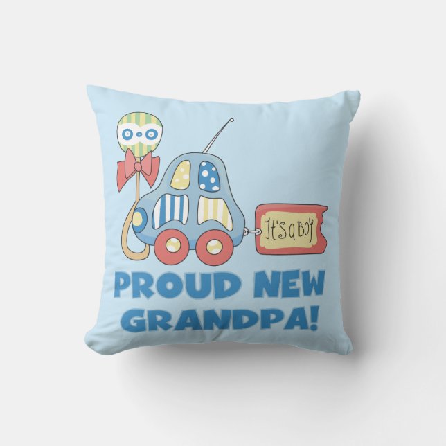 Stolzes neues Opa Car Es ist ein Boy Geschenk Kissen (Vorderseite)