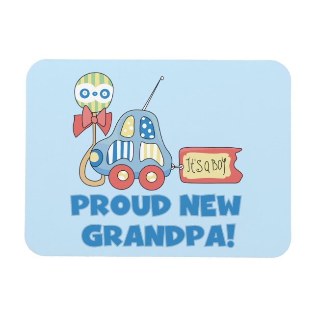 Stolzes neues Opa Car Es ist ein Boy Geschenk Magnet (Horizontal)
