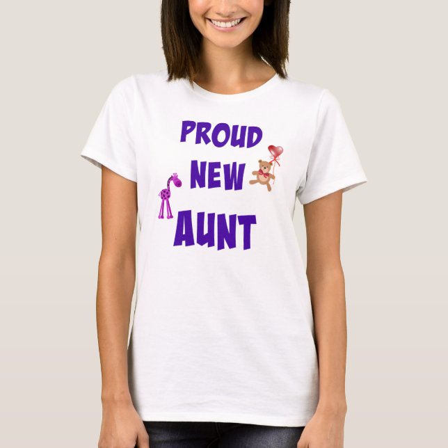 Stolzes neues Tante T-Shirt (Vorderseite)