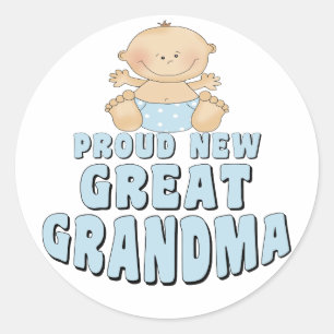 STOLZES NEUES Ur-Ur-Oma T-Shirt Runder Aufkleber