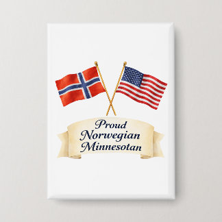 Stolzes norwegisches Minnesotaner-Erbe-Button Button