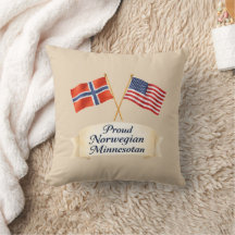 Stolzes norwegisches Minnesotaner-Erbe-Wurfkissen