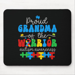 Stolzes Oma eines Krieger-Autismus-Bewusstseins-Pu Mousepad