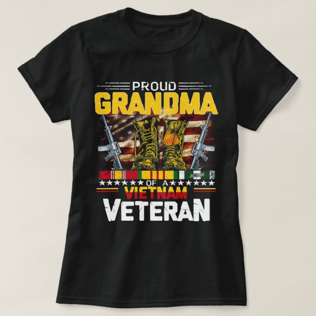 Stolzes Oma eines vietnamesischen Veteranen des Vi T-Shirt (Design vorne)