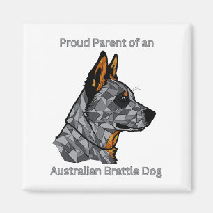 Stolzes Parent eines australischen Bruchhundes Magnet