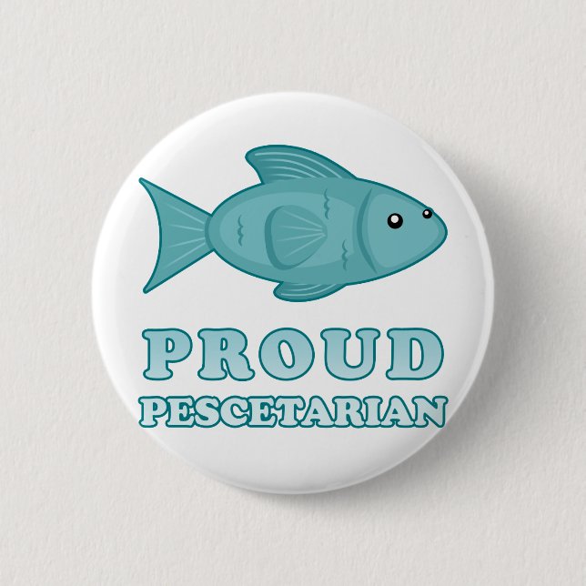 Stolzes Pescetarian Button (Vorderseite)
