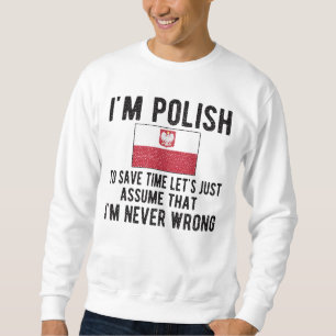 Stolzes polnisches Erbe Polen roots polnische Flag Sweatshirt