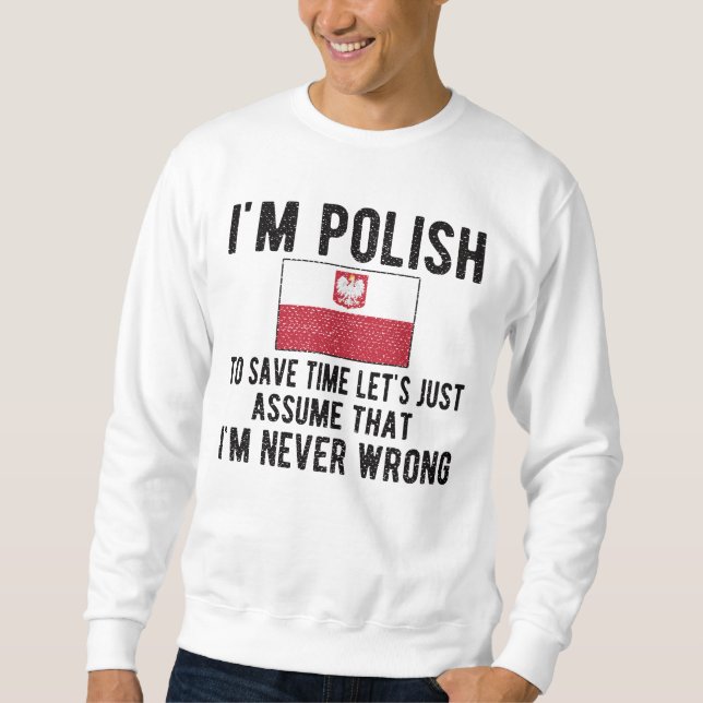 Stolzes polnisches Erbe Polen roots polnische Flag Sweatshirt (Vorderseite)