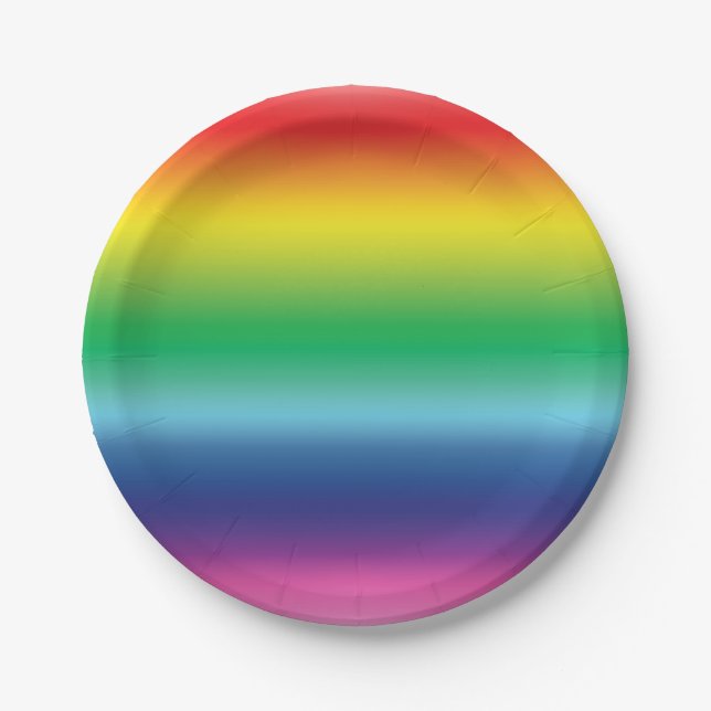 Stolzes Regenbogenfarben lgbtq lgbt Party Pappteller (Vorderseite)