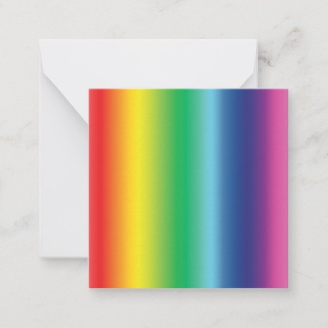 Stolzes Regenbogenfarbengefälle modernes Muster Mitteilungskarte (Vorderseite)