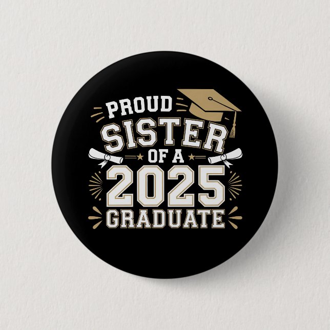 Stolzes Register einer 2025-Graduatenfamilie Button (Vorderseite)