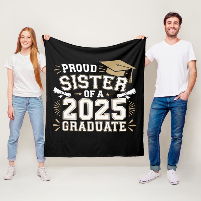 Stolzes Register einer 2025-Graduatenfamilie Fleecedecke (Beispiel)