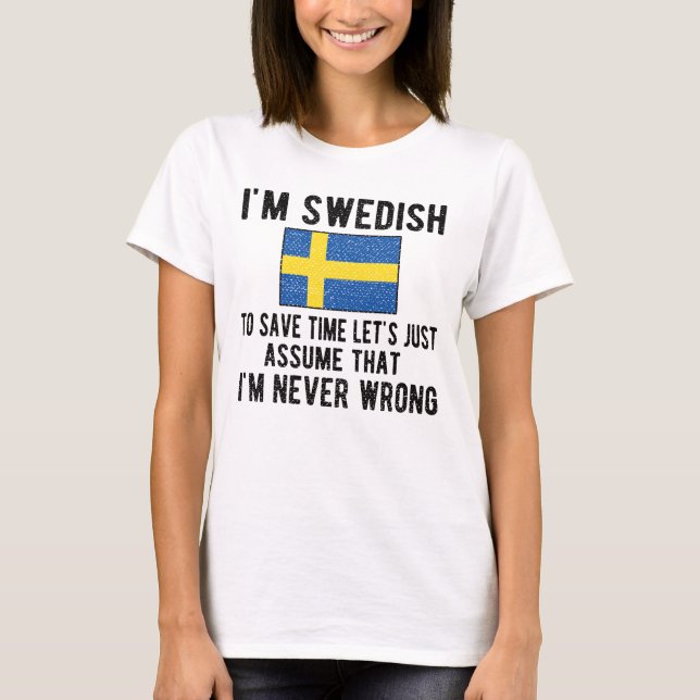 Stolzes schwedisches Erbe Schweden Roots Schwedisc T-Shirt (Vorderseite)