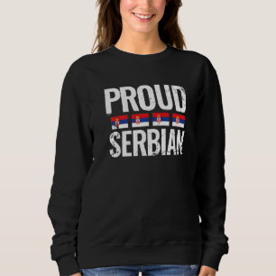 Stolzes serbisches Vintages Srbija Flag Serbien Sweatshirt