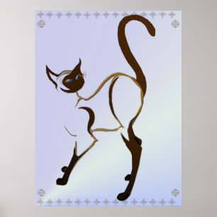 Stolzes siamesische Katzen-Plakat Poster