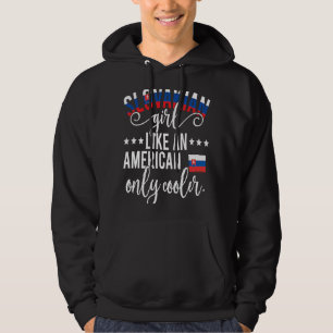 Stolzes slowakisches Girl Slowakei-Flaggen slowaki Hoodie