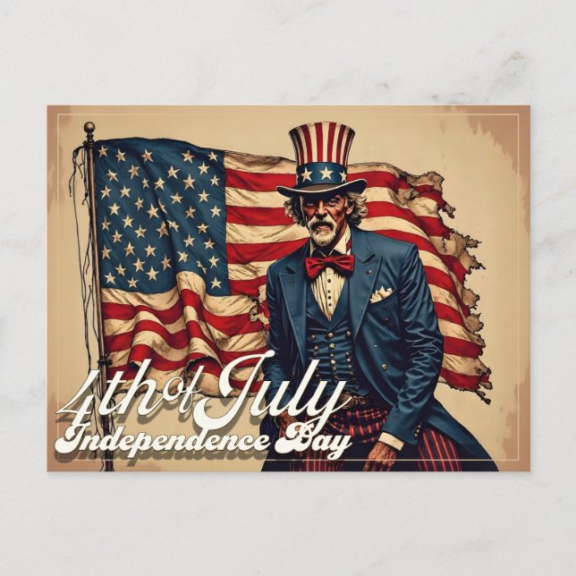 Stolzes Soul des 4. Juli Feiertagspostkarte (Vorderseite)