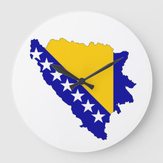 Stolzes Symbol für Bosnien und Herzegowina - Zeitl Große Wanduhr