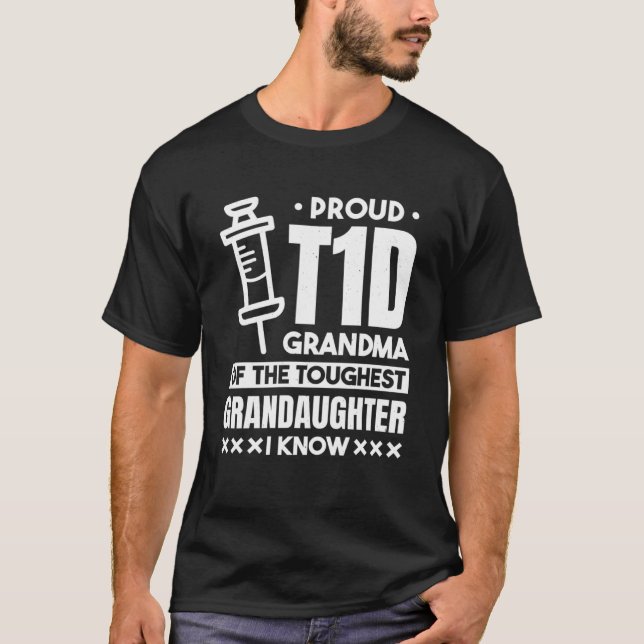 Stolzes T1D Oma der gründlichsten Großkellerei Dia T-Shirt (Vorderseite)