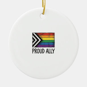 Stolzes Verbündeter-Stolzflagge-Vektor-T-Shirt-Des Keramik Ornament