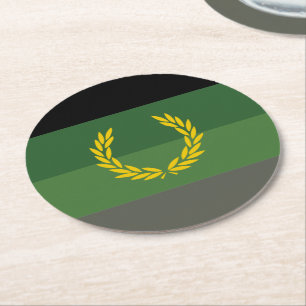 Stolzflagge für militärische Uniformen Runder Pappuntersetzer